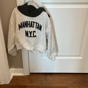 Zara Gray and Black Kids Sweatshirt